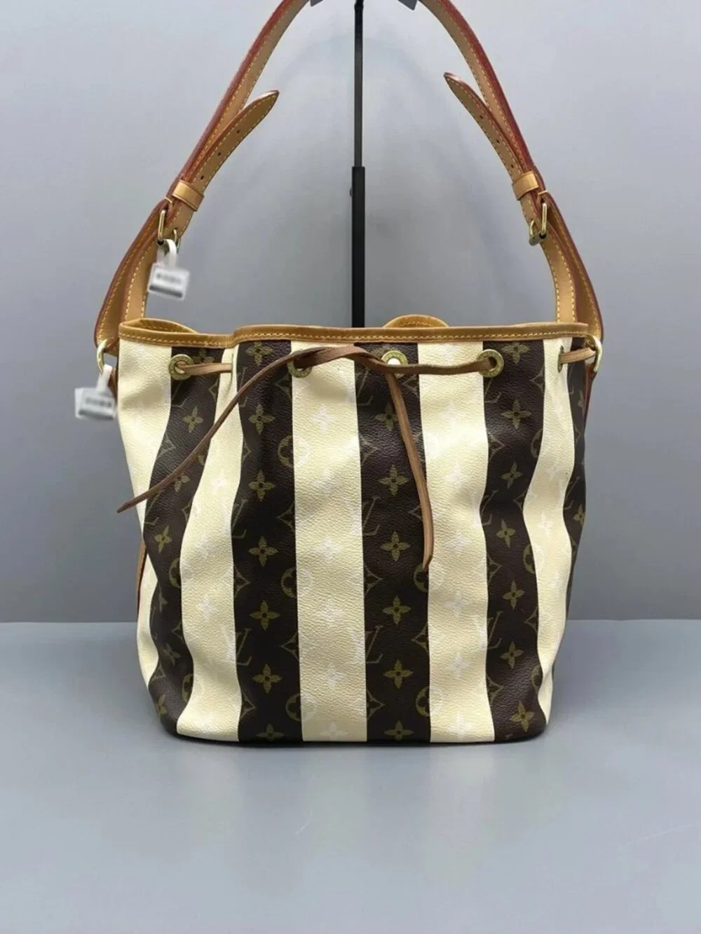 Louis Vuitton Limited Edition Rayures Petit Noe  Bucket Drawstring Shoulderbag